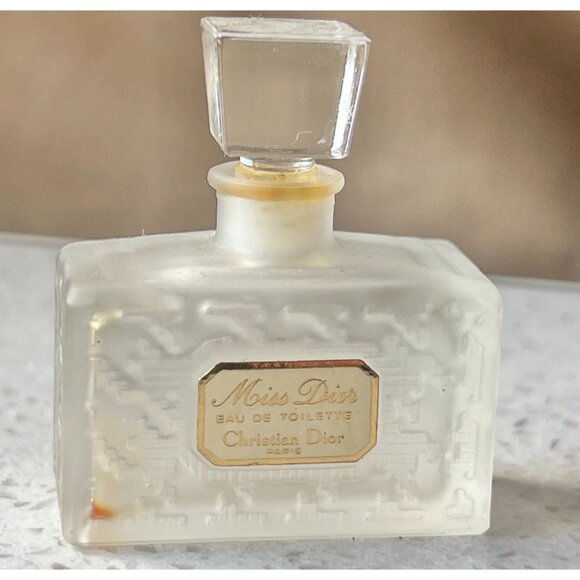 Christian Dior Accessories - Miss Dior Christian Dior Mini Perfume Bottle Frosted Glass With Removable Lid